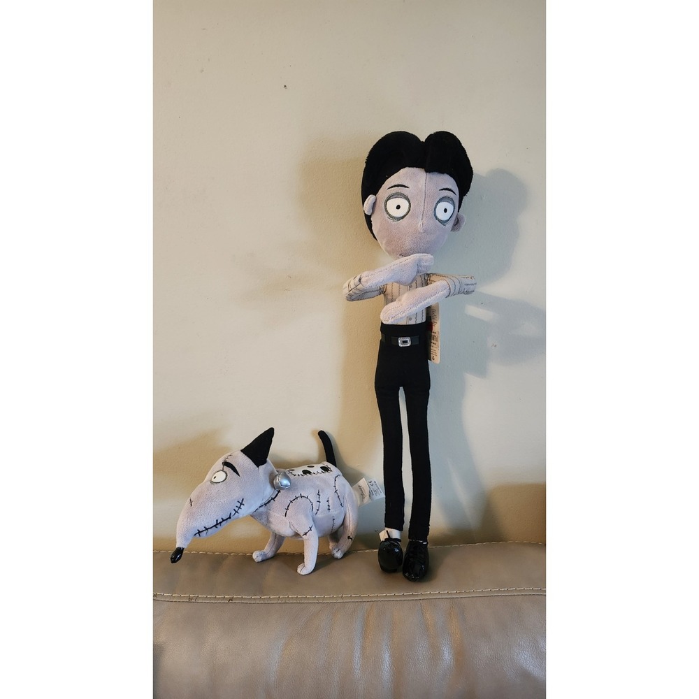 Disney Tim Burton Frankenweenie 10 inch Plush‎ Sparky And 23 inch Victor
